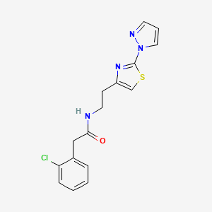 N-(2-(2-(1H-pyrazol-1-yl)thiazol-4-yl)ethyl)-2-(2-chlorophenyl)acetamide