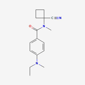 molecular formula C16H21N3O B2576839 N-(1-cyanocyclobutyl)-4-[ethyl(methyl)amino]-N-methylbenzamide CAS No. 1258658-14-8