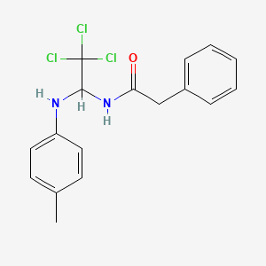 molecular formula C17H17Cl3N2O B2576840 2-phenyl-N-(2,2,2-trichloro-1-(p-tolylamino)ethyl)acetamide CAS No. 301816-57-9