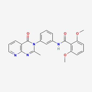 molecular formula C23H20N4O4 B2576841 2,6-二甲氧基-N-[3-(2-甲基-4-氧代吡啶并[2,3-d]嘧啶-3-基)苯基]苯甲酰胺 CAS No. 921867-14-3
