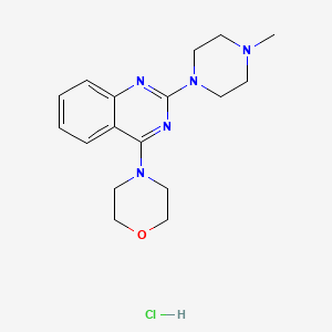 molecular formula C17H24ClN5O B2576851 4-(2-(4-Methylpiperazin-1-yl)quinazolin-4-yl)morpholine hydrochloride CAS No. 1216708-01-8