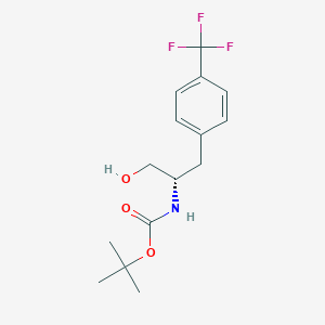 molecular formula C15H20F3NO3 B2576852 tert-Butyl (S)-(1-hydroxy-3-(4-(trifluoromethyl)phenyl)propan-2-yl)carbamate CAS No. 944470-71-7