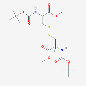molecular formula C18H32N2O8S2 B2576859 N-[t-Butoxycarbonyl]-l-cystine methyl ester CAS No. 1173670-56-8; 77826-55-2