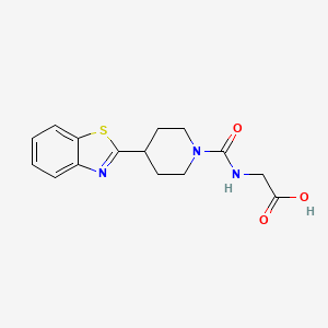 molecular formula C15H17N3O3S B2576861 N-{[4-(1,3-benzothiazol-2-yl)piperidin-1-yl]carbonyl}glycine CAS No. 929968-03-6