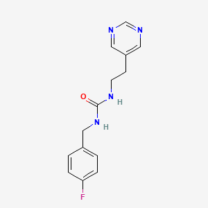 molecular formula C14H15FN4O B2576866 1-(4-Fluorobenzyl)-3-(2-(pyrimidin-5-yl)ethyl)urea CAS No. 2034342-97-5