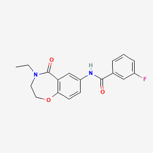 N-(4-ethyl-5-oxo-2,3,4,5-tetrahydro-1,4-benzoxazepin-7-yl)-3-fluorobenzamide