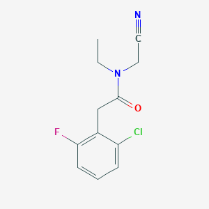 molecular formula C12H12ClFN2O B2576898 2-(2-chloro-6-fluorophenyl)-N-(cyanomethyl)-N-ethylacetamide CAS No. 1292046-51-5