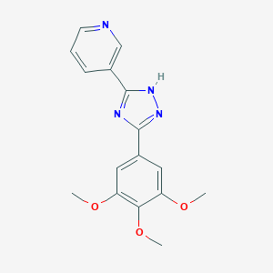 molecular formula C16H16N4O3 B257692 3-[3-(3,4,5-trimethoxyphenyl)-1H-1,2,4-triazol-5-yl]pyridine 