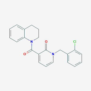 molecular formula C22H19ClN2O2 B2576932 1-(2-氯苄基)-3-(3,4-二氢喹啉-1(2H)-甲酰基)吡啶-2(1H)-酮 CAS No. 1005300-86-6