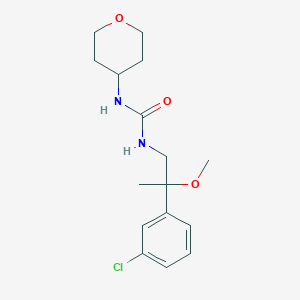 molecular formula C16H23ClN2O3 B2576940 1-(2-(3-chlorophenyl)-2-methoxypropyl)-3-(tetrahydro-2H-pyran-4-yl)urea CAS No. 2034565-99-4