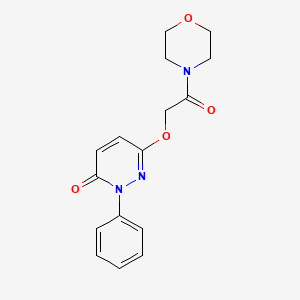 molecular formula C16H17N3O4 B2576942 6-(2-吗啉-2-氧代乙氧基)-2-苯基-3(2H)-吡啶并嘧啶酮 CAS No. 478079-21-9