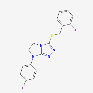 3-((2-fluorobenzyl)thio)-7-(4-fluorophenyl)-6,7-dihydro-5H-imidazo[2,1-c][1,2,4]triazole