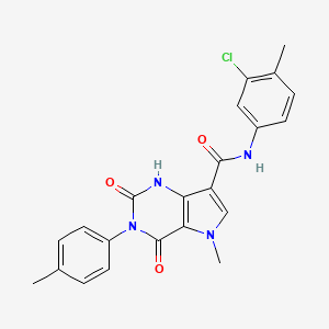 N-(3-chloro-4-methylphenyl)-5-methyl-3-(4-methylphenyl)-2,4-dioxo-2,3,4,5-tetrahydro-1H-pyrrolo[3,2-d]pyrimidine-7-carboxamide