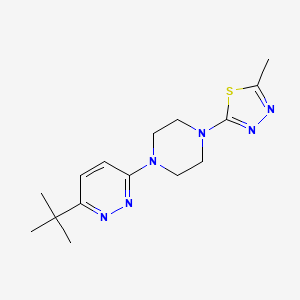 B2577006 2-[4-(6-Tert-butylpyridazin-3-yl)piperazin-1-yl]-5-methyl-1,3,4-thiadiazole CAS No. 2380179-44-0