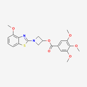 molecular formula C21H22N2O6S B2577008 1-(4-甲氧基苯并[d]噻唑-2-基)氮杂环丁-3-基3,4,5-三甲氧基苯甲酸酯 CAS No. 1396765-39-1