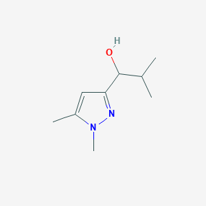 molecular formula C9H16N2O B2577009 1-(1,5-二甲基-1H-吡唑-3-基)-2-甲基丙醇 CAS No. 1695823-98-3