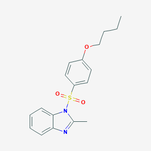 molecular formula C18H20N2O3S B257702 1-(4-Butoxyphenyl)sulfonyl-2-methylbenzimidazole 