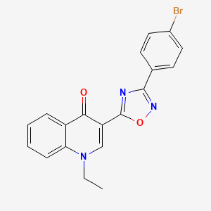 molecular formula C19H14BrN3O2 B2577023 3-(3-(4-溴苯基)-1,2,4-噁二唑-5-基)-1-乙基喹啉-4(1H)-酮 CAS No. 1358596-36-7