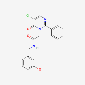 2-(5-chloro-4-methyl-6-oxo-2-phenylpyrimidin-1(6H)-yl)-N-(3-methoxybenzyl)acetamide