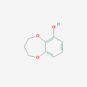 molecular formula C9H10O3 B2577039 6-Hydroxy-3,4-dihydro-2H-benzo[b][1,4]dioxepin CAS No. 1843-96-5