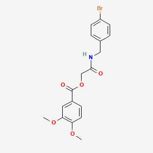 2-((4-Bromobenzyl)amino)-2-oxoethyl 3,4-dimethoxybenzoate