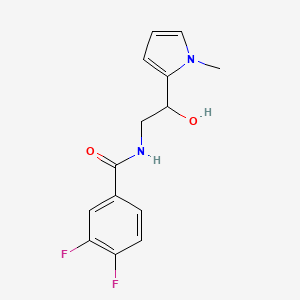 3,4-difluoro-N-(2-hydroxy-2-(1-methyl-1H-pyrrol-2-yl)ethyl)benzamide