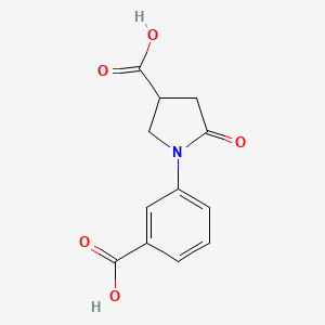 molecular formula C12H11NO5 B2577046 1-(3-羧苯基)-5-氧代吡咯烷-3-羧酸 CAS No. 43094-96-8