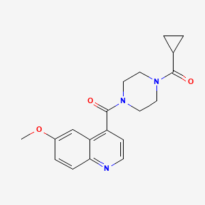 molecular formula C19H21N3O3 B2577047 4-(4-Cyclopropanecarbonylpiperazine-1-carbonyl)-6-methoxyquinoline CAS No. 2415522-71-1