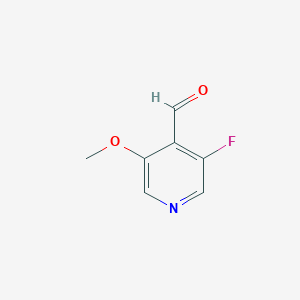 molecular formula C7H6FNO2 B2577059 3-Fluoro-5-methoxyisonicotinaldehyde CAS No. 1256792-34-3
