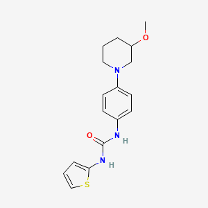 molecular formula C17H21N3O2S B2577062 1-(4-(3-甲氧基哌啶-1-基)苯基)-3-(噻吩-2-基)脲 CAS No. 1797701-92-8