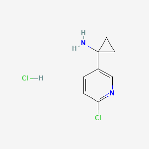 molecular formula C8H10Cl2N2 B2577063 1-(6-Chloropyridin-3-yl)cyclopropanamine hydrochloride CAS No. 2007917-15-7