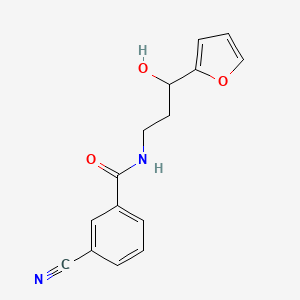 molecular formula C15H14N2O3 B2577067 3-氰基-N-(3-(呋喃-2-基)-3-羟基丙基)苯甲酰胺 CAS No. 1421451-38-8