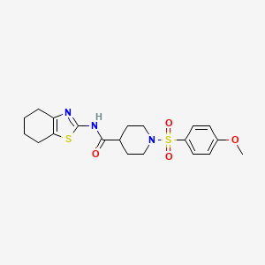 1-((4-methoxyphenyl)sulfonyl)-N-(4,5,6,7-tetrahydrobenzo[d]thiazol-2-yl)piperidine-4-carboxamide