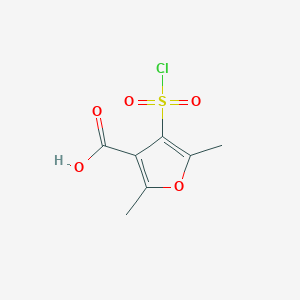 molecular formula C7H7ClO5S B2577081 4-(氯磺酰基)-2,5-二甲基呋喃-3-羧酸 CAS No. 1016689-45-4