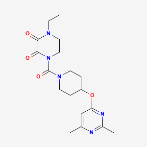 1-(4-((2,6-Dimethylpyrimidin-4-yl)oxy)piperidine-1-carbonyl)-4-ethylpiperazine-2,3-dione