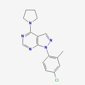 molecular formula C16H16ClN5 B2577093 1-(4-chloro-2-methylphenyl)-4-(pyrrolidin-1-yl)-1H-pyrazolo[3,4-d]pyrimidine CAS No. 921539-24-4