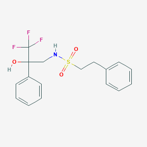 2-phenyl-N-(3,3,3-trifluoro-2-hydroxy-2-phenylpropyl)ethane-1-sulfonamide