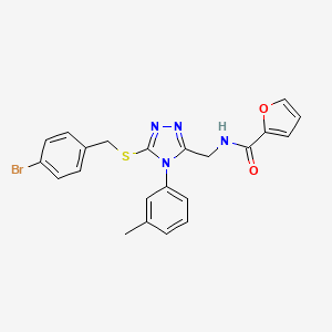 N-((5-((4-bromobenzyl)thio)-4-(m-tolyl)-4H-1,2,4-triazol-3-yl)methyl)furan-2-carboxamide