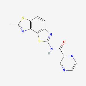 N-(7-methylbenzo[1,2-d:3,4-d']bis(thiazole)-2-yl)pyrazine-2-carboxamide