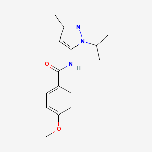 molecular formula C15H19N3O2 B2577104 N-(1-isopropyl-3-methyl-1H-pyrazol-5-yl)-4-methoxybenzamide CAS No. 1172022-41-1