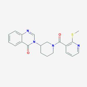 molecular formula C20H20N4O2S B2577106 3-(1-(2-(methylthio)nicotinoyl)piperidin-3-yl)quinazolin-4(3H)-one CAS No. 2034296-88-1
