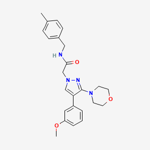 2-(4-(3-methoxyphenyl)-3-morpholino-1H-pyrazol-1-yl)-N-(4-methylbenzyl)acetamide