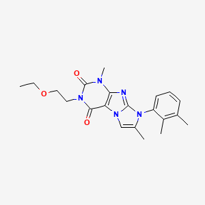 molecular formula C21H25N5O3 B2577115 8-(2,3-dimethylphenyl)-3-(2-ethoxyethyl)-1,7-dimethyl-1H,2H,3H,4H,8H-imidazo[1,2-g]purine-2,4-dione CAS No. 878726-77-3