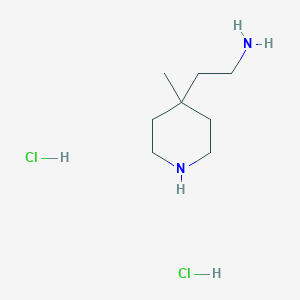 molecular formula C8H20Cl2N2 B2577116 2-(4-甲基哌啶-4-基)乙胺；二盐酸盐 CAS No. 2287298-91-1