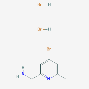 (4-Bromo-6-methylpyridin-2-yl)methanamine;dihydrobromide