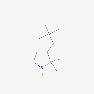 molecular formula C11H23N B2577119 3-(2,2-Dimetilpropil)-2,2-dimetilpirrolidina CAS No. 1342006-48-7