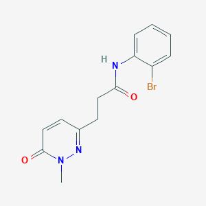 molecular formula C14H14BrN3O2 B2577123 N-(2-溴苯基)-3-(1-甲基-6-氧代-1,6-二氢吡哒嗪-3-基)丙酰胺 CAS No. 1797331-59-9