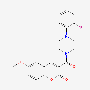 3-(4-(2-fluorophenyl)piperazine-1-carbonyl)-6-methoxy-2H-chromen-2-one