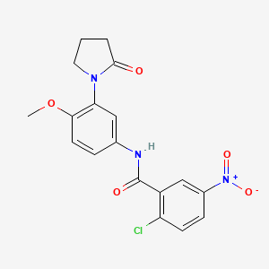 2-chloro-N-[4-methoxy-3-(2-oxopyrrolidin-1-yl)phenyl]-5-nitrobenzamide