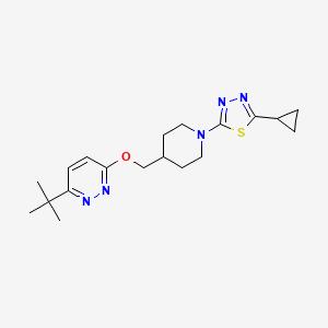 2-[4-[(6-Tert-butylpyridazin-3-yl)oxymethyl]piperidin-1-yl]-5-cyclopropyl-1,3,4-thiadiazole